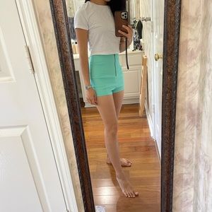 High waisted shorts. Love Culture. Teal color
